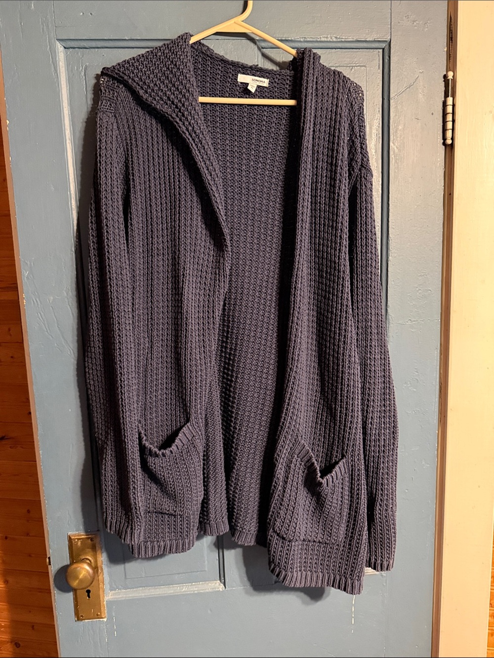 Sonoma Open-Weave Knit Sweater - Navy
